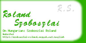 roland szoboszlai business card